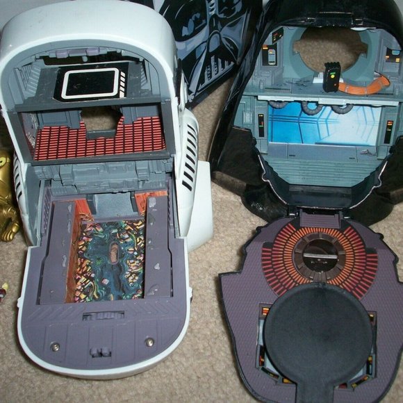 Star Wars Toy Lot Micro Machines Mini Heads Darth Vader Trooper Tin Box, Figures - Picture 7 of 14